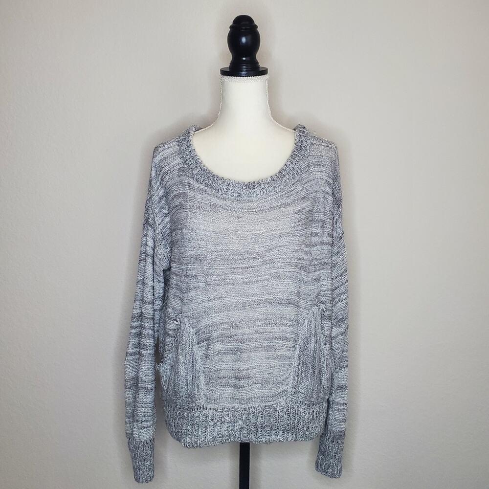 Free People Gray Dolman Sweater Small Boxy Fit